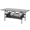Einrichtung 120/95 cm Metall Aluminium Klappertisch Picknicktisch Klappertisch Camping Table Wandertisch Tragbare Camping Table