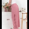 Pantalons pour femmes femmes jambe large Plaid côté cravate évider pantalon ample printemps été pantalon de survêtement décontracté bas