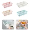 Storage Bottles 4pcs Refrigerator Drawers Partition Layer Extendable Drawer Organiser Kitchen Accessories 20.5x16.4x7.6cm