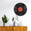 Wanduhren Rekord Uhr Rustikales Dekor Mode Vintage Style Stilvoller Plastik Schlafzimmer Exquisite Büro Haushaltsaufzeichnungen Musik Musik