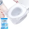 50pcs Couvre-toilet de toilette en plastique jetable