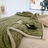 Coperte coperte di alta qualità autunno inverno calda addormentata morbida comoda per il letto in microfibra di velluto addensato