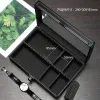 Casos 10 slots Slots Aluminum Lhloy Watches Box New Watch Case Storage Box Gold Transparent Cover Glass Travel Gift Collection Caixas de exibição