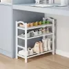 1PC Rack multifuncional de 4 camadas, prateleira simples de sapatos, acessórios para dormitórios de quarto da sala de estar, organização de origem e armazenamento, organizador de sapatos