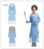 2020 Girl Snow Queen 2 ii Snow Queen Prinzessin Kleid Baby Schneeflocken Kostüm Party Cosplay Cosplay -Kleider Kinder Pailletten Röcke MF 0036712845