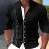 Camicie casual da uomo camicia da uomo camicia manica lunga camicetta muscolare abbottimi top tops magliette di cotone formale tessuto blu bianco rosa nero