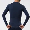 Sets Spexcel Navy Pro Team Autumn Winter Thermal Fleece Lange mouw Cycling Jersey Road Bicycle Clothing Race Fit Cycling Gear