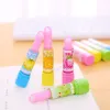 ERASER 48 PCS/LOT CREATIVE LIPSTICK CAT FRUIT ERASER KAWAII Skriver Ritning Rummi blyertspenna Eraser Stationery Barn gåvor Skola suppies