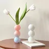 Vases Nordic Bubble Glass Flower Vase Colorful Art Botte