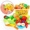 Kitchens Play Food 10pcs/lot Children Pretend Role Play House Toy Cutting Fruit Plastic Vegetables Food Kitchen Baby Classic Kids Educational Toys 2443