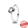 Clusterringe Original 925 Sterling Silber Finger Ring 12 Monate Geburtsstein Eternity Circle CZ Fein Schmuck Geburtstag Geschenk