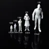 10/50pcs 1: 50/75/100/150/200 Scala People Figure White ABS Plastic Model Building Passenger