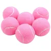 6Pcs Pack Pink Tennis Balls WearResistant Elastic Training 66Mm Ladies Beginners Practice For Club 240329