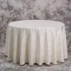 Tableau de table 1pcs Polyester moderne Damass Solid Covers Decor Fête de mariage El Round Nappeurs Rectangle de lin jacquard épais