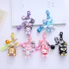 Cross Dressing Cute Kuromi Cartoon Doll Keychain Pendant Paint Keyring Creatief geschenk