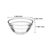 Geschirrsets 3 Stcs Glasschalen Salat kleine Schalen Stapelbarer Pudding -Gelee -Container Clear Vorbereitung