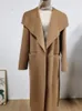 2024-Women's Toteme Autumn/Winter Wool Long Sleeped Polo Collarlong Coats