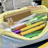 Stume da stoccaggio grandi cartone animato Case di matita per cani da cartone animato Kawaii Studente Studente Big Pen Box Box Canvas cancelleria