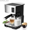 Café das cafeteiras 220V 1240W 1.4L Máquina de café totalmente automática Homanalmente Máquina de leite italiano integrado à máquina de café de alta pressão de 19BAR Y240403