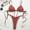 2021 Eastman Ny baddräkttrådduk Multifärg veckad snörning Sexig delad bikini