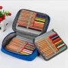 Cases 72 Slots Afdekbaar Oxford Canvas Schoolpotloden Case Grote capaciteit Aquarel Gekleurde Potlood Penopslag Schets Tekeninghulpmiddelen