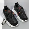 2024 Hot Luxury Designer Casual Shoes Chain Reaction Wild Jewels Chain Link Trainer Sneakers 36-45 EUR