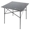 Furnishings Roll Top Camping Table, Gray Outdoor Bbq Folding Table Lightweight Folding Camping Table Mesas Plegables