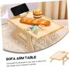 TEA TRAYS TRAY WOOD SOFA Bord Pallar Armstöd arrangör Bed Cypress Clip Sof