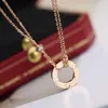Designer Craitrie Nacklace New Tiktok Live Gold Necklace pläterad med 18K Diamond