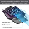 Tangentbord Black Single Handed Gaming Keyboard RGB Backlight Portable Mini Gaming Keyboard Game Controller Lämplig för PC PS4 Xbox Gamer 18x25cml2404