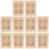 Take Out Containers 10 Pcs Kraft Paper Gift Box Gifts Boxes Wedding Favor Mini Cake Party Supplies Candy With Window Dessert