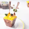 Posate usa e getta 24 pezzi Cucchiai di plastica Forchette Mini cucchiaio dorato Set Imitare metallo per barbecue Party Picnic Utensili da cucina