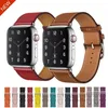 Äkta läderband smarta remmar för Apple Watch Ultra 49mm Band 41mm 45mm 40mm 44mm 42mm 38mm Äkta läder Watchband Armband Iwatch Series 8 7 3 4 5 6 SE Rem