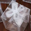 Hediye Sargısı SV-50 PCS Clear Plactic Cups PVC kutuları Cupcake Wedding Party Favor Doğum Günü Yıldönümü Şeffaf Kutu