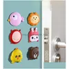 Other Door Hardware Sublimation Cartoon Creative Stopper Crash Pad Wall Sticker Rear Refrigerator Bump Home Mute Thickened Sile Prot Dhbcg