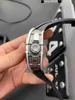 Regardez le mouvement en céramique de mouvement suisse de qualité supérieure avec diamant nouveau chronographe RM1103 kvmovement miroir en verre cristallin Titanium pour faire le caoutchouc