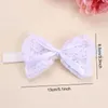 Аксессуары для волос Oaoleer Born Baby Lace Bows Headabands для девочек эластичная нейлоновая группа младенца -лифт