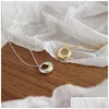 Silver Sier Authentic 925 Sterling Geometric Circle Cionclane a sospensione per donne Nuove Gioielli semplici Mother Gifts Delivery Delivery Delivery Dhbm7