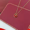 Diseñador croitrres nacklace set simple colgante amuleto colgante para mujer de 18 km chapada en rojo color rojo collar collar de jade collar simple