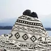 Coperte nere su crema motivi misti in flanella coperta bohémian aztec western fashion throw for home 200x150cm peluche trapunta