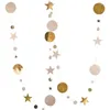 Fleurs décoratives Champagne Mariage Party Décoration Circle Garland Twinkle Star Streater Stars Banner Feeding Engagement Supplies