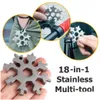 Handwerkzeuge.Keyring Schränner 18 in 1 Schneeflocken Mti Pocket Tool Hex Schraubenschlüssel Mtifunktion Mtipurpose Camp Überleben Sie Outdoor Wanders Kit Drop de dh4tm