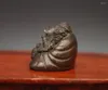 Estatuetas decorativas 4 cm chinês de cobre vermelho arhat rohan luo han daruma mestre da estátua de zen dharma