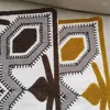 枕の爆風カバーコーヒー黄色の灰色の幾何学ケースフォーホーム装飾45x45cmソファベッドリビングルーム