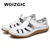 Stivali Woizgic Women Ladies femmina Mother Madre Genuina Sandali Gladiatore Summer Beach Cool Hollow Ganch Loop LLX9568