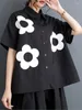 Blouses pour femmes chemises imprimées de fleurs de printemps surdimension