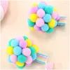 Hair Accessories 2Pcs Sweet P Clips For Baby Girls Handmade Rainbow Balloon Side Clip Barrettes Fashion Hairpin Hairgrips Ornament Dro Otxkd