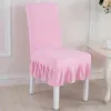 Pokrywa krzesełka okładka spandeksu ze spódnicą do około połowy stylu lycra elastyczna elastyczna dekoracja domu imprez