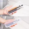 Caixas de armazenamento Organizador de escova de maquiagem transparente com capa lápis Lápis portátil Ferramentas de cosméticos portáteis