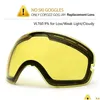 Ski Goggles Nowy Copozz Owwo rozjaśniający obiektyw dla modelu GOG201 Zwiększ jasność pochmurna noc, aby używać dostawy Sports Otybb
